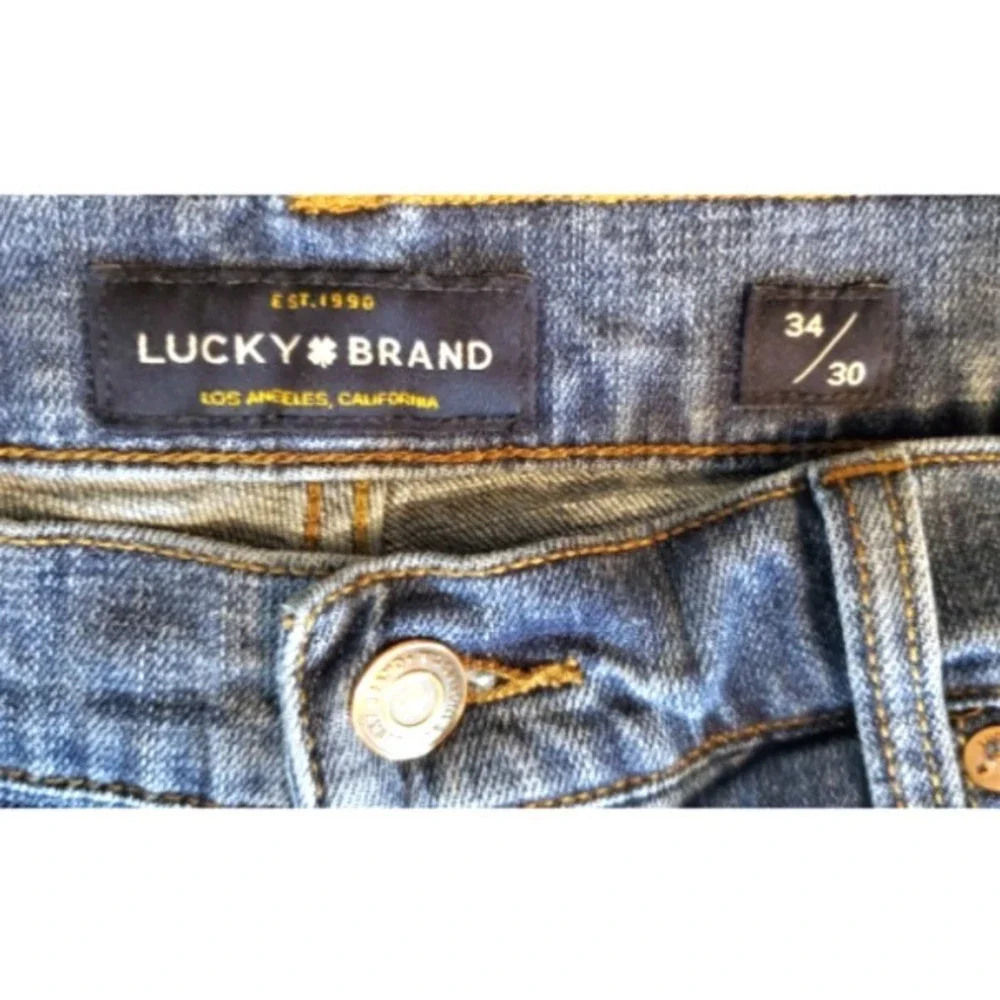 Lucky Brand 221 Straight Leg Jeans Men's Size 34/30‎ Blue Medium Wash